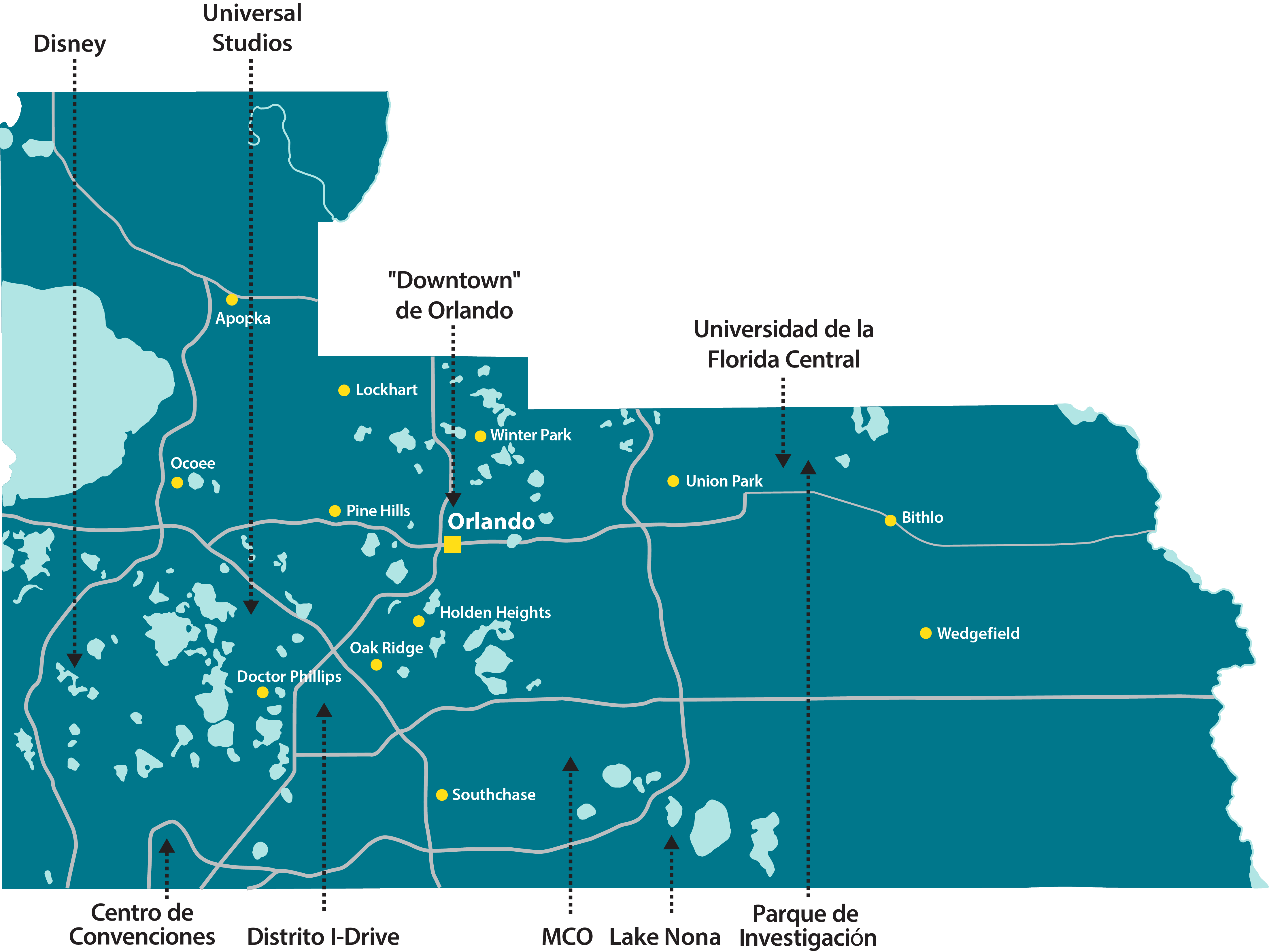 Mapa del Condado de Orange