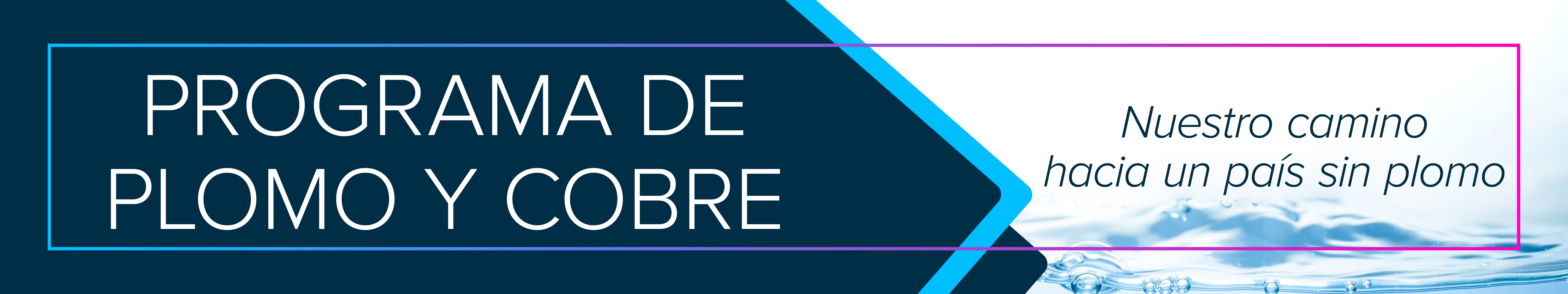 Programa de plomo y cobre - Nuestro Camino Hacia un Condado sin Plomo